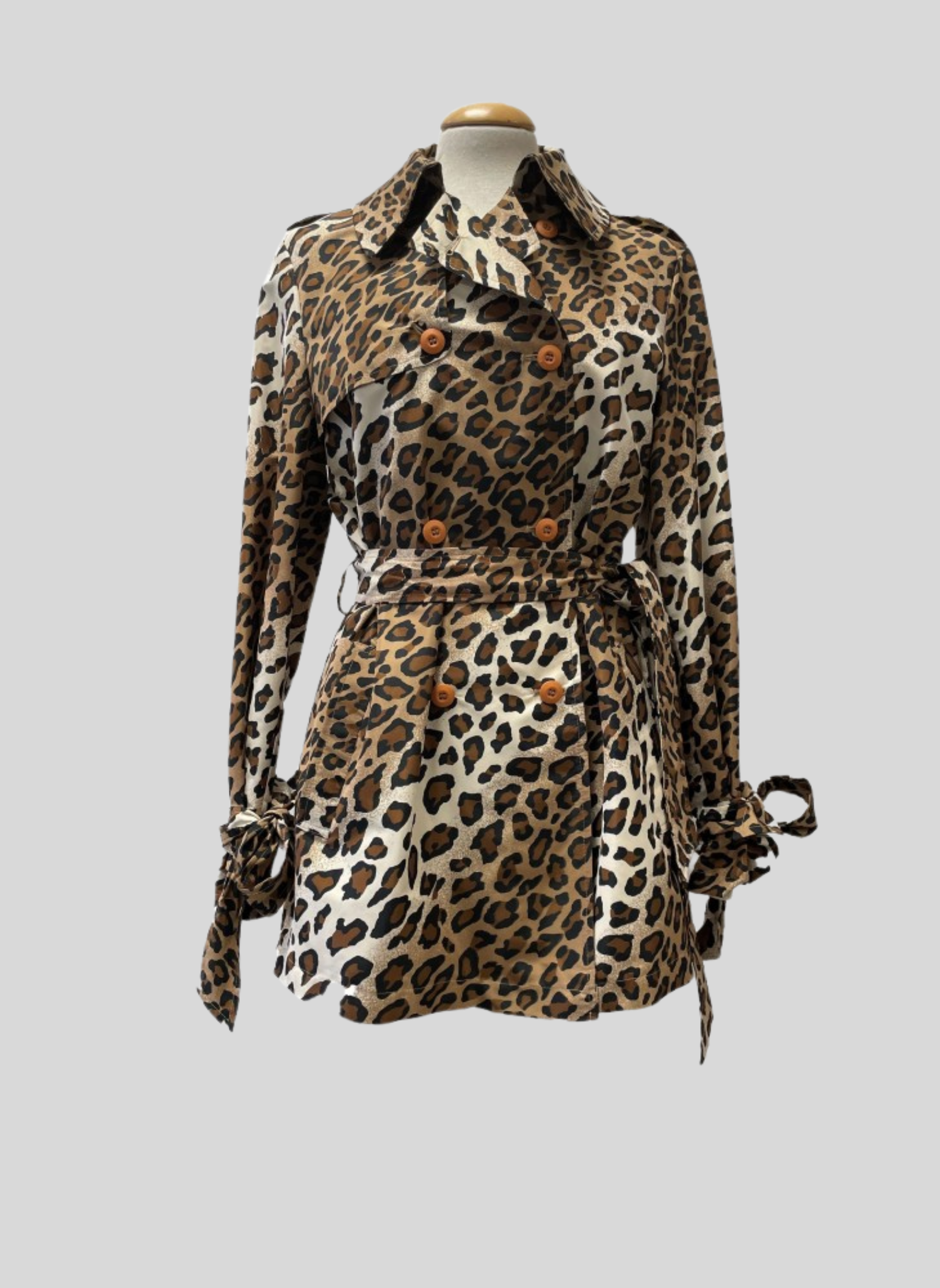 Trenchcoat mit Animal-Print