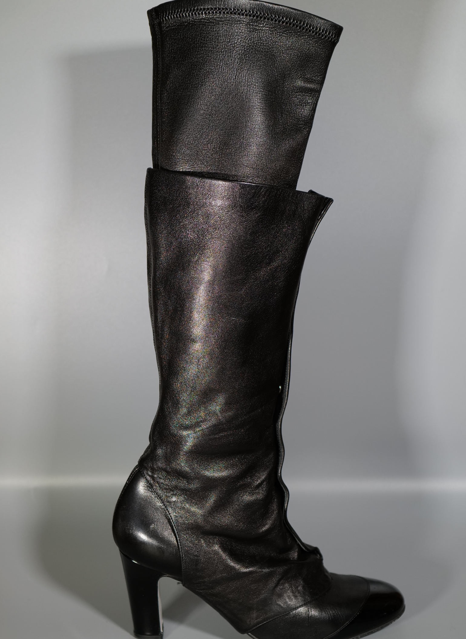 Botas Altas de Cuero Negro