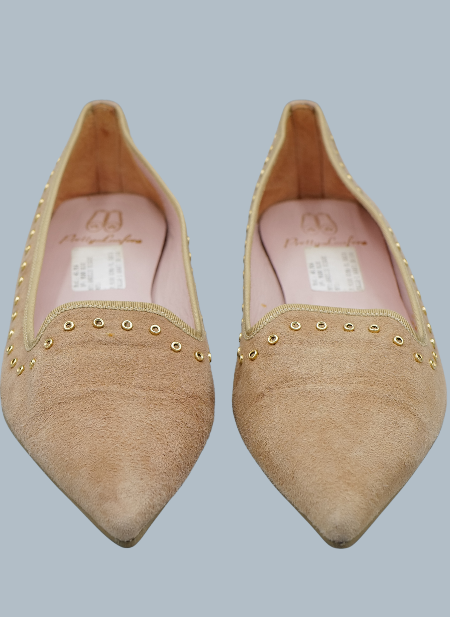 Bailarinas con Tachuelas Beige